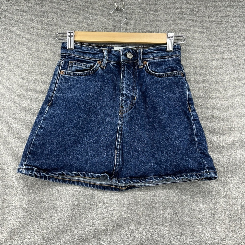 Reformation Jean Skirt Women Size 23 Blue Denim Casual